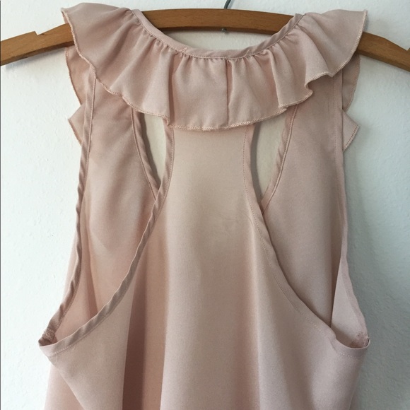 Prevett Sheer Ruffle Racerback Shell - Picture 5 of 7